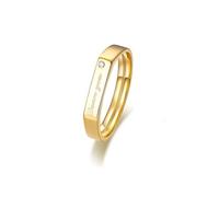 Anello con La Pietra Moissanite, Anello Donna Vintage Classico Oro Giallo 18 Carati per Matrimonio Promessa Misura 11