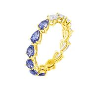 Anello con La Pietra Moissanite, Anello Fidanzamento per Donna Lacrima Oro Giallo 14K Regalo Di Compleanno Misura 18,5