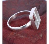 Anello con lunetta a base quadrata vuota da 3 a 30 mm in argento sterling 925...
