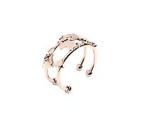 Anello con Mappa del Mondo in Acciaio Inox Anallergico - Gioielli per chi Viaggia Spesso Gioielli per Viaggiatrici e Idea Regalo per Viaggiatori - Modello Palermo (Oro Rosa)