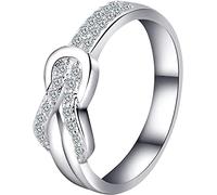 Anello con Nodo Amore per Le Donne Anello dell'amicizia Amore Nodo d'oro Corda placcata Promessa Ane