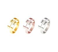 Anello con nome personalizzato per le donne - Anello con nome e data incisi a spirale, anello di promessa aperto e regolabile per le donne, regalo di gioielleria per il matrimonio e il fidanzamento