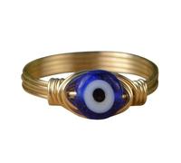 Anello con occhio del diavolo, anello turco contro il , da uomo, alla