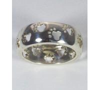 Anello con orme traforate in argento 925 Luce