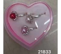 Anello con Perle - Set di 3 Pezzi