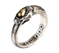 Anello con serpente apophis egiziano in argento sterling 925 gioielli punk per uomo donna taglia 19