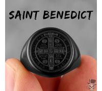 Anello con sigillo di San Benedetto Sculpt Rings™ - Scegli tra 3 colori -...