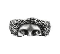 Anello con volto di della, stile gioiello alla, elegante, antico vintage