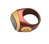 Anello contatore digitale, con display OLED, promemoria tempo di preghiera, impermeabile, Smart Tasbih per avvisi di vibrazione Zikr per musulmani (20 mm colore curry)
