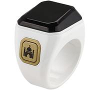 Anello contatore Tasbih digitale ricaricabile, design impermeabile per conteggio accurato e supporto per pratica spirituale (18 mm bianco) pratico e intelligente