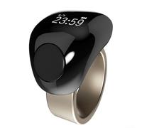 Anello contatore Tasbih LED ricaricabile, display da 0,42 pollici, batteria da 45 mAh, struttura ABS da 7 g ottimizzata per un uso costante del conteggio delle preghiere (20 mm/22 mm oro)