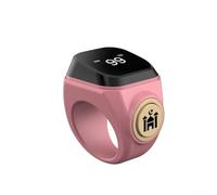 Anello contatore Tasbih ricaricabile con design impermeabile e ricarica USB, adatto per preghiere lunghe con 99.999 conteggi (20 mm oro rosa)