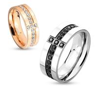 Anello Coppia Eternity Croce