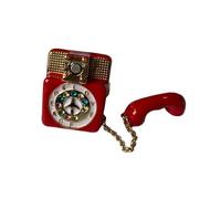Anello creativo retrò a forma di telefono vibrante goccia finitura ad olio caratteristica elegante accessorio donna unico moda ragazza accessorio, Misura unica, come descritto, come descritto