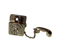 Anello creativo retrò a forma di telefono vibrante goccia finitura ad olio caratteristica elegante donna accessorio retrò donna, Misura unica, come descritto, come descritto