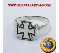 Anello croce cavalieri dei templari in argento 925