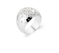 Anello Cupola Ossido di Zirconio Argento Massiccio 925/00 T50 Da T60