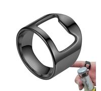 Anello da, apribottiglie ad anello Lucido ed elegante | Anello da in acciaio al titanio per attrezzi da discoteca Accessori da cucina Baristi Bar Feste Casa Viaggi all'aperto Nero 6