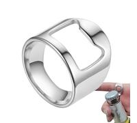 Anello da, apribottiglie ad anello Lucido ed elegante | Apribottiglie portatile per birra per attrezzi da discoteca Accessori da cucina Baristi Bar Feste Casa Viaggi Argento 6