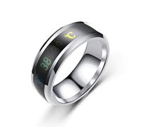 Anello da Dito per misurazione della Temperatura da Uomo di qualità Premium Anello da Coppia con Cambio di Colore Creativo Semplice in Acciaio Inossidabile Clever Fashion