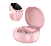 Anello da dito per telefono cellulare, telecomando compatibile con Bluetooth, telecomando per video selfie, voltagine automatico (rosa)