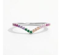 Anello Da Donna A Forma Di V Poco Profondo In Argento 925 Classico Ed Elegante Da 1 Pezzo, Perfetto Come Regalo Per Un Appuntamento 7,5,9,6,8Argento 925