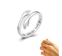 Anello da Donna A Mia Moglie in Argento Sterling 925 Regalo Anniversario d'amore, Iniziali Regolabili Per Ragazze Anelli Con Lettere Dell'alfabeto