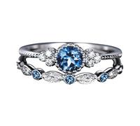 Anello da donna alla moda, 1 paio di anelli da donna, misura 510, anello da donna, Misura unica, Rame, Nessuna pietra preziosa