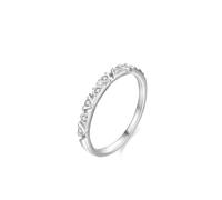 Anello da donna, anello a forma di falange in argento, anello triangolare con zirconi argento 925, gioielli da sposa, 59, Argento sterling, zirconia cubica