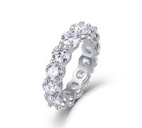 Anello da donna con chiusura a cerniera, 5 mm, in argento, 9 K, bianco oro bianco 60 (19.1)