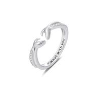 Anello da donna con diamanti in argento Sterling 925, anello dell'amore "Always with You", anello aperto con diamante allevato in laboratorio, regalo per la persona amata, Gemma, Diamante