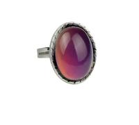 Anello da donna con gemma finta che cambia colore a seconda della temperatura, idea regalo per feste, design intelligente