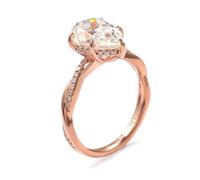 Anello da donna, con lacrima, con moissanite, regalo per la mamma, 50 (15,9), Moissanite