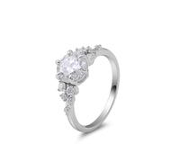 Anello da donna con moissanite, 50 (15,9), Moissanite