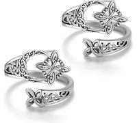 Anello da donna con nodo da strega, anello in argento Sterling S925, design aperto regolabile, anelli con nodo di protezione delle streghe, gioielli celtici, regali per le donne, Zinco, lega di zinco.