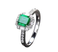 Anello da donna con pietre preziose verdi, alla moda, regolabile, romantico, per matrimonio, design durevole