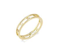Anello da donna con pollice, anello carino, stella di luna cava con zirconi rotondi in oro giallo 18 carati, misura 50 (15,9)