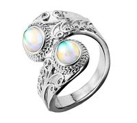 Anello da donna con primula colorata, anello di fidanzamento per matrimonio, design intelligente