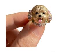 Anello da donna con simpatico design a forma di gatto 3D e fiocco, effetto smaltato, lega scintillante, leggero da indossare tutti i giorni e le feste, accessorio alla moda (C)