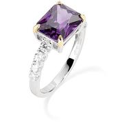 Anello da donna di Amen. Anello realizzato in argento 925 con zircone viola e zirconi bianchi. Misura: 12. La referenza è rck1rebviz-12