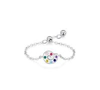 Anello da donna in argento 9 K con gemma creata, misura 63 (20,1)