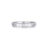 Anello da donna in argento 925, anello di fidanzamento con stella cava in argento, regalo di compleanno, 49 (15.6), Nessuna pietra preziosa