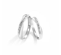 Anello da donna in argento 925, con scritta "You Complete Me Couple regolabile, regalo per il suo amante