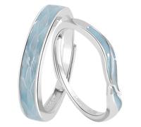 Anello da donna in argento 925, in argento Sterling con nastro di Möbius regolabile, popolare per coppia, unisex, sorella di compleanno, Réglable, Argento Sterling S925, Nessuna pietra preziosa