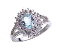 Anello da donna in argento 925 largo con zirconi rosa cristallo anello popolare di stile e di fidanzamento alla luce di lusso, ad alto grado, 10, Metallo, Nessuna pietra preziosa