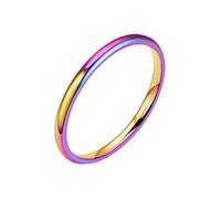 Anello da donna in argento bianco, con geometria solida, anello alla moda 925, anello per matrimonio (multicolore, 23,5 cm)