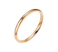 Anello da donna in argento bianco, con geometria solida, anello alla moda 925, anello per matrimonio (oro rosa, 30,5 cm)