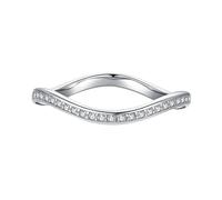 Anello da donna in argento sterling 925, anello di fidanzamento per sempre, con zirconi, semplice anello dell'amicizia per donne, Zirconia cubica