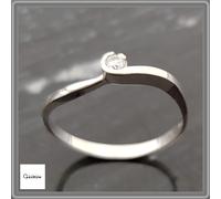 Anello da donna in argento sterling 925 solitario per fidanzamento fatto a mano