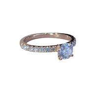 Anello da donna in diamante pieno anello da donna anello da donna anello classico gioielli ragazza donna anelli cioccolato, 9, Metallo, Nessuna pietra preziosa